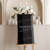 Black Acrylic Wedding Sign -RR